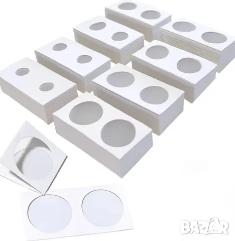 комплект от 550 броя картончета за съхранение на монети (от всички размери), снимка 10 - Нумизматика и бонистика - 49460665