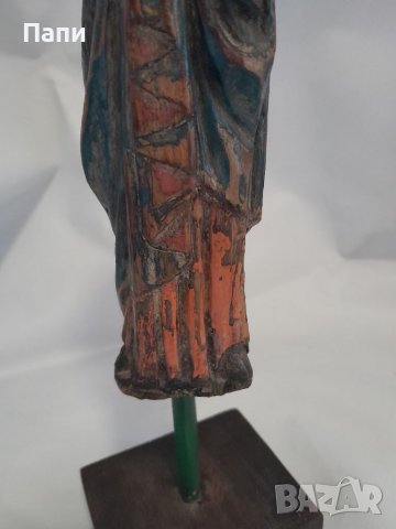 Дървена скулптура на Богородица от 19-ти век., снимка 8 - Антикварни и старинни предмети - 37378736