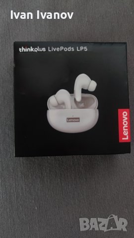 безжични слушалки Lenovo LP5 Сиви, снимка 1 - Слушалки, hands-free - 43785428