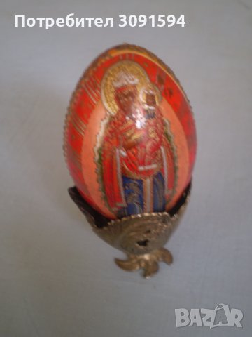 Руско ръчно рисувано дървено яйце, снимка 10 - Антикварни и старинни предмети - 36896457