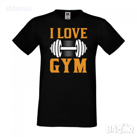 Мъжка Фитнес тениска I Love Gym 1 Gym,спорт,Щанги,Тренировки,Спортуване,, снимка 3 - Тениски - 36507344