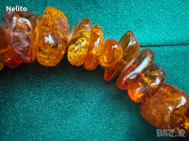 Натурален кехлибарен наниз / гердан – Балтийски кехлибар, снимка 3 - Колиета, медальони, синджири - 50494444