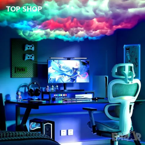 Glucrean LED светлина 3D Thundercloud, Многоцветна лента, 1 бр,6 метра, снимка 6 - Лед осветление - 49515910