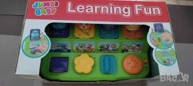 Музикална играчка Playgro + Learn - Изскачащи животни, със светлини 