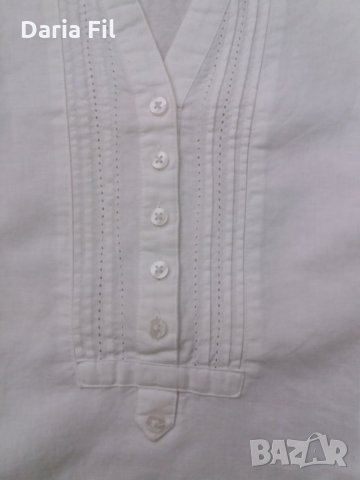 СТРАХОТНА бяла риза ПАМУК и ЛЕН размер ХЛ/2ХЛ , снимка 3 - Ризи - 28538684