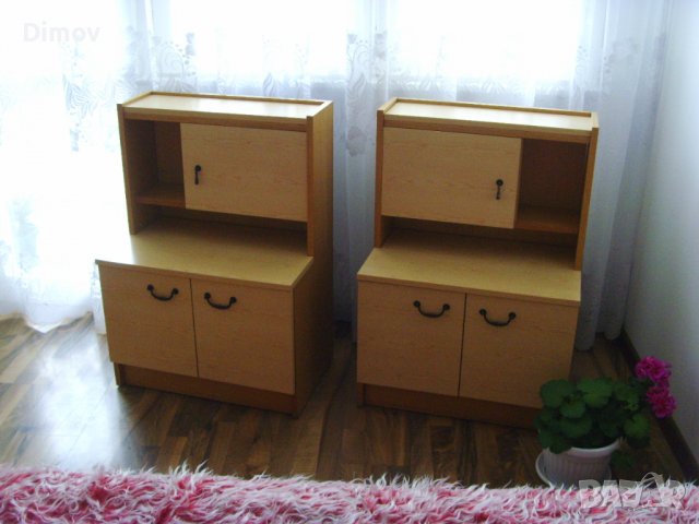 Нощни шкавчета. Комплект 2 броя, запазени. , снимка 3 - Шкафове - 37716947