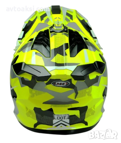 Каска Крос Мотор/Скутер/Бъги/Вело/АТВ -195-1, снимка 3 - Аксесоари и консумативи - 52895805