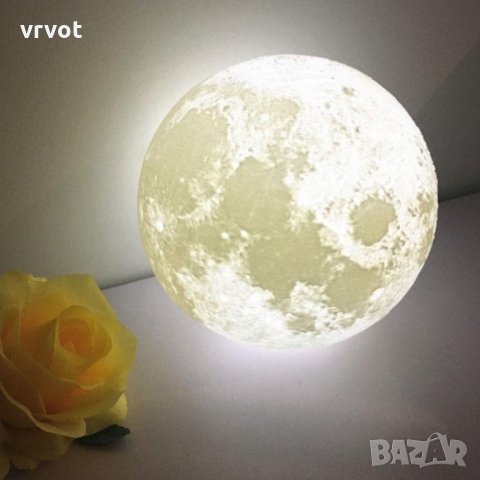 3D Лампа Impostore Луна, LED, Портативнa, 10 см..15-40 лева, 20 см 55 лева, снимка 10 - Настолни лампи - 27627253