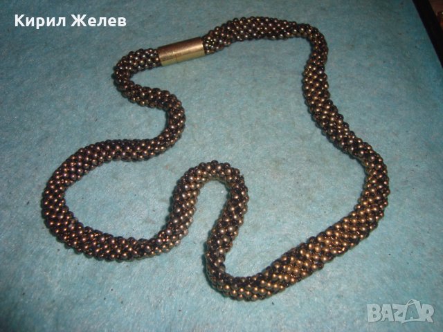 ВЕЧЕРНО ШИКОЗНО с МЕТАЛЕН ОБКОВ АРТ НУВО СТИЛ КОЛИЕ с МАГНИТНА ЗАКОПЧАЛКА 70591, снимка 2 - Колиета, медальони, синджири - 35309549