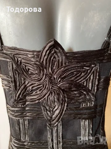 Официална черна рокля с подвижна подплата , снимка 4 - Рокли - 50176187