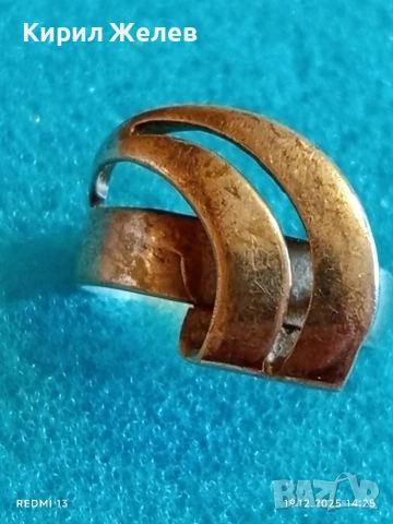 Винтидж ажурен ретро АРТ сребърен пръстен майсторска изработка 39699, снимка 3 - Пръстени - 52847709