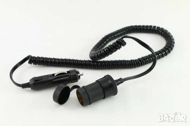 Авто спирален кабел за запалка до 10 А, 12 V /24 V, 2,5 метра, немски