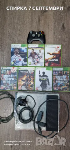 XBOX 360  + 7 диска безжичен контролер , снимка 5 - Настолни игри - 49771415