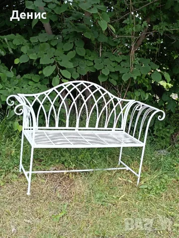 пейка метална бяла 25453, снимка 4 - Градински мебели, декорация  - 50325813