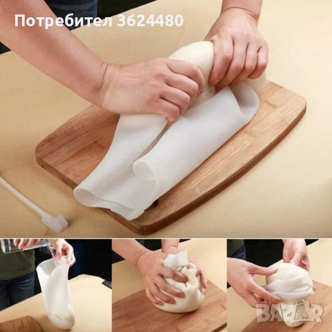 Силиконова незалепваща торба за месене на тесто, снимка 10 - Прибори за хранене, готвене и сервиране - 39982411