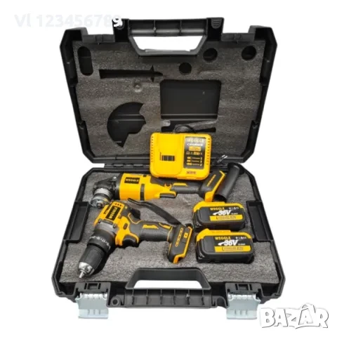 безчетков акумулаторни ударен Винтоверт и Безчетков Ъглошлайф Weggle36V,10Ah, снимка 2 - Други инструменти - 50775201