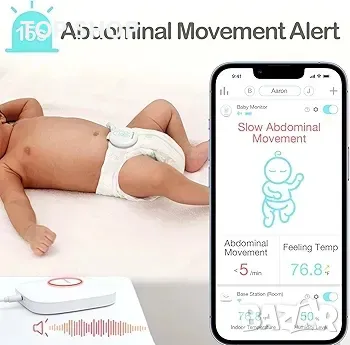 Sense-U Smart Baby Movement Monitor 3: Проследявайте коремните движения на бебето, позицията на сън, снимка 6 - Друга електроника - 48794497
