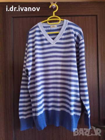 блуза синьо рае с остро деколте