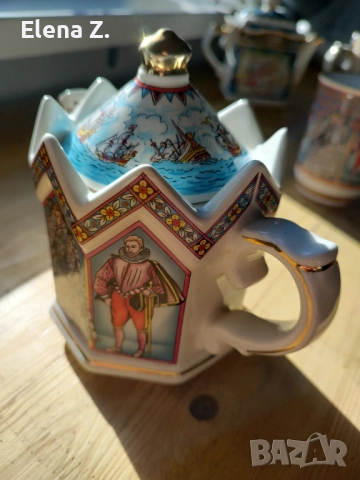Витидж колекционерски чайник Sadler Кралица Елизабет I, снимка 2 - Колекции - 52411633