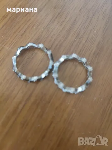 сребърни пръстени и обеци с камъни-комплект, снимка 3 - Пръстени - 49860382