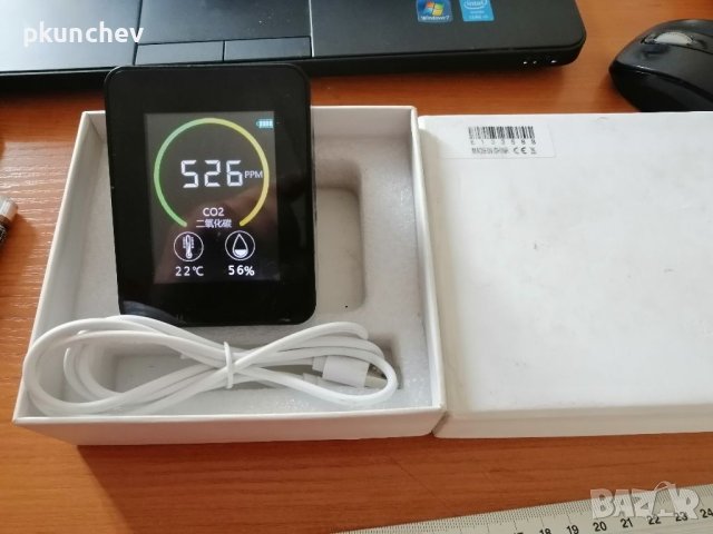 Монитор на въздуха CO2 Детектор за въглероден диоксид 3 в 1