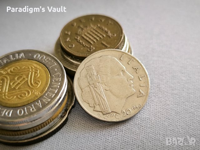 Монета - Италия - 20 чентесими | 1940г.