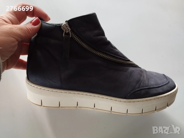 Естествена кожа, Nude of Scandinavia, тъмносини боти номер 40, снимка 6 - Дамски боти - 51949889