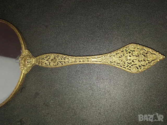 френско старо бронзово vintage огледало , снимка 4 - Антикварни и старинни предмети - 49781635