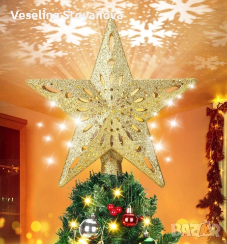 3D прожектор за Елха 6 Визии - Звезда  ТОП ПРОДУКТ ЗА 2025, снимка 4 - Декорация за дома - 52651593