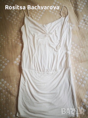 Бяла рокля/туника Tally Weilj, М размер, снимка 3 - Рокли - 28823612