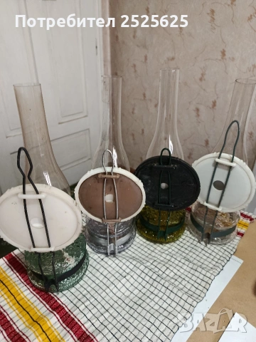 Стари газени лампи - номер 8, 4 броя, снимка 3 - Декорация за дома - 41911926