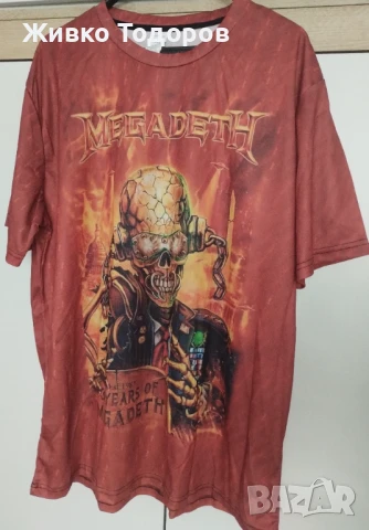 Тениски (Полиестер) с двустранна щампа - MEGADETH , GOAT PENTAGRAM, снимка 9 - Тениски - 50985680