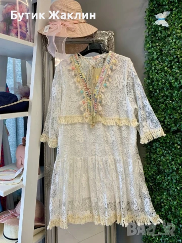 Нежна дантелена рокля, снимка 1