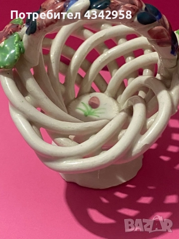 Порцеланова кошница. Испания.1960 г., снимка 6 - Антикварни и старинни предмети - 52514611