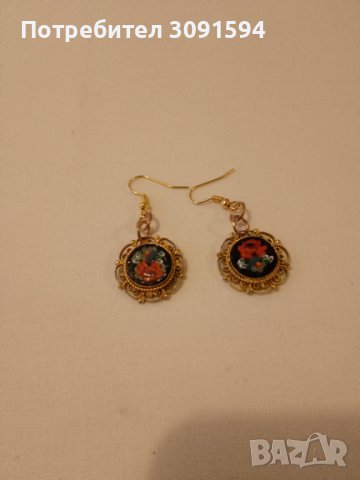 Стари обици с венецианска микро мозайка 1930 год, снимка 9 - Антикварни и старинни предмети - 44070648