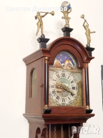 Антикварен холандски стенен-Фрезийски часовник,, снимка 3 - Антикварни и старинни предмети - 52618174