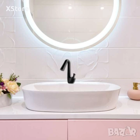 Изискан смесител за баня в черен мат, снимка 2 - Смесители - 52588671