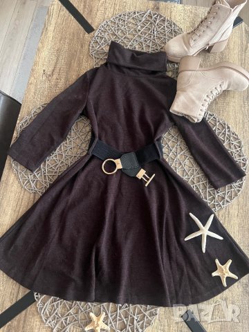 Плътна кафява рокля