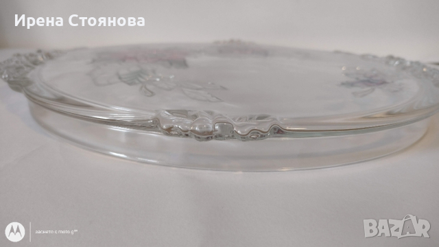 Кристален поднос за торта Holiday Bloom by Mikasa Poinsettia, снимка 8 - Чинии - 44872982