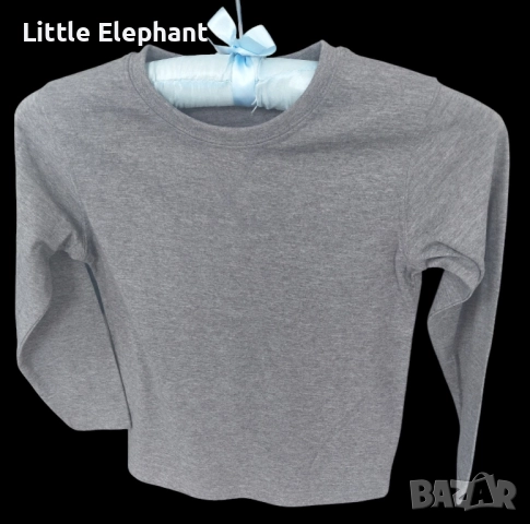 Блузка с дълъг ръкав за 4-5 год момченце тъмно сива,plein,Англия/нова