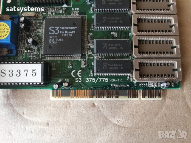 Видео карта S3 Virge/DX APAC S3-375/775 VER1.0 2MB PCI, снимка 6 - Видеокарти - 37035237