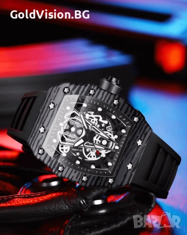 Мъжки часовник BINBOND – BLACK + ПОДАРЪК, снимка 2 - Мъжки - 53179298