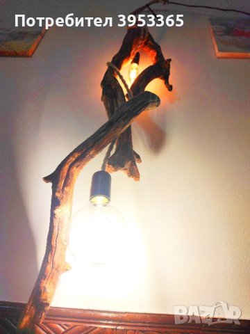 Висящ дървен полилей , снимка 9 - Лампи за таван - 43844802