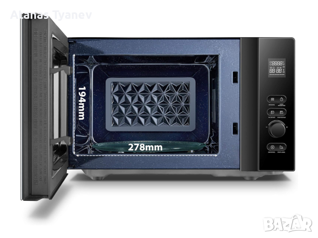 Микровълнова печка фурна Toshiba MV-AM20T(BK) 24.5см 12 прогр 20L 800W, снимка 3 - Микровълнови - 44895059