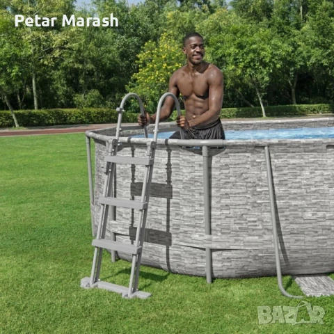 Голям Сглобяем Басейн 427X250X100CM BESTWAY 56714, снимка 5 - Басейни и аксесоари - 50725295