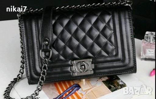 ново Chanell дамска чанта кожена с презрамка синджир цена модел, снимка 3 - Чанти - 28035945