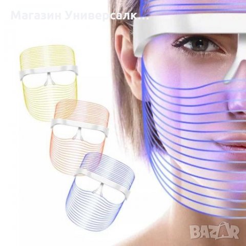 Козметична LED маска за фотодинамична терапия бръчки, акне, пори, снимка 7 - Други - 27922048
