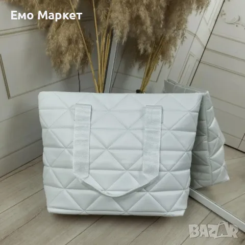Дамска капитонирана чанта от еко к. - супер удобна подходяща за ежедневието, снимка 4 - Чанти - 49505540