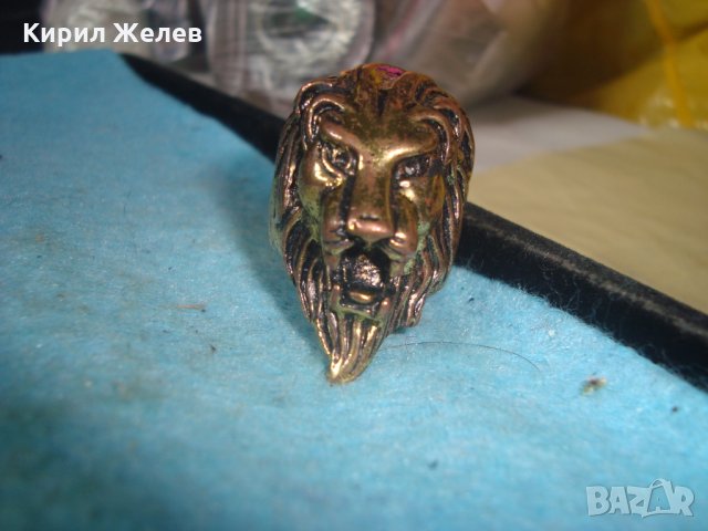 ЛЪВ ПРЪСТЕН ЛЪВСКА ГЛАВА МЕДЕН БРОНЗИРАН ФИГУРАЛЕН МАСИВЕН ЕФЕКТЕН МОДЕН 27208 , снимка 14 - Пръстени - 35101057