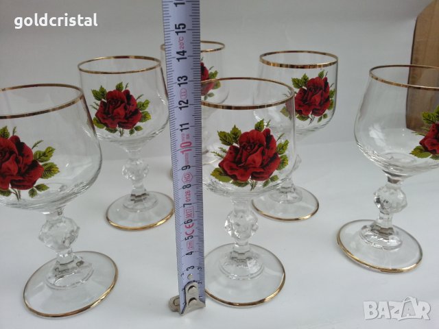 Ретро стъклени кристални  чаши чашки , снимка 2 - Антикварни и старинни предмети - 37553096